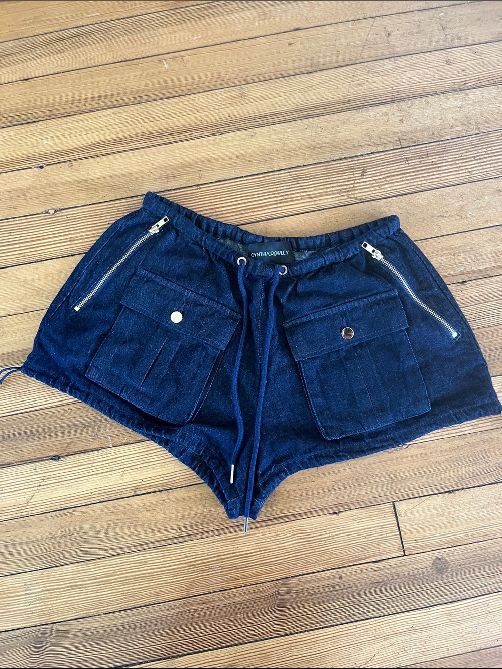 Cynthia Rowley cargo denim shorts